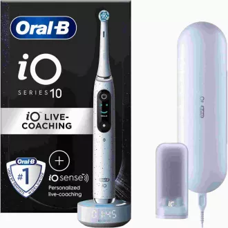 Električna zobna ščetka Oral-B iO10, 7 načinov, časovnik, senzor pritiska, 3D mapiranje in pametne funkcije, bela