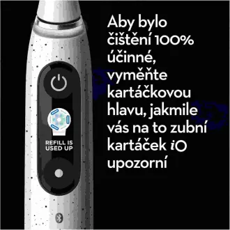 Električna zobna ščetka Oral-B iO10, 7 načinov, časovnik, senzor pritiska, 3D mapiranje in pametne funkcije, bela