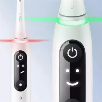 Oral-B iO Series 6 Duo White & Pink Sand komplet električnih zobnih ščetk, 5 načinov, umetna inteligenca, časovnik