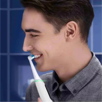 Oral-B iO Series 6 Duo White & Pink Sand komplet električnih zobnih ščetk, 5 načinov, umetna inteligenca, časovnik