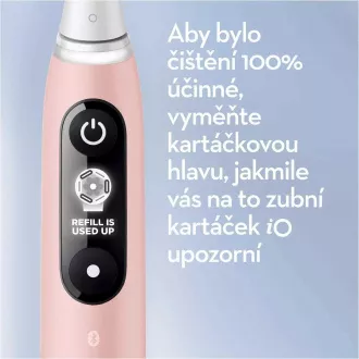 Oral-B iO Series 6 Duo White & Pink Sand komplet električnih zobnih ščetk, 5 načinov, umetna inteligenca, časovnik