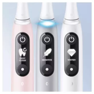 Oral-B iO Series 6 Grey Opal električna zobna ščetka, magnetna, 5 načinov, senzor pritiska, umetna inteligenca, etui