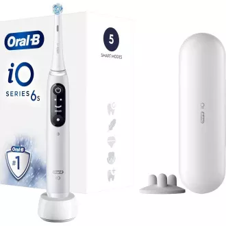 Električna zobna ščetka Oral-B iO Series 6, 5 načinov, časovnik, senzor pritiska, mobilna aplikacija, bela