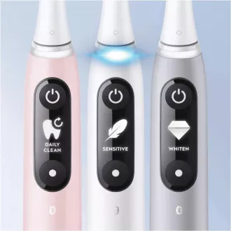 Električna zobna ščetka Oral-B iO Series 6, 5 načinov, časovnik, senzor pritiska, mobilna aplikacija, bela