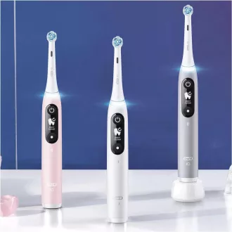 Električna zobna ščetka Oral-B iO Series 6, 5 načinov, časovnik, senzor pritiska, mobilna aplikacija, bela