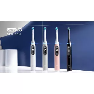 Električna zobna ščetka Oral-B iO Series 6, 5 načinov, časovnik, senzor pritiska, mobilna aplikacija, bela