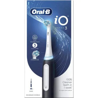 Oral-B iO Series 3 Matt Black električna zobna ščetka, magnetna, 3 načini, senzor pritiska - Razpakirano Oral-B iO Series 3 Matt Black električna zobna ščetka, magnetna, 3 načini, senzor pritiska - Razpakirano