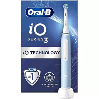 Oral-B iO3 Ice Blue električna zobna ščetka, magnetna, 3 načini, časovnik, senzor pritiska, modra