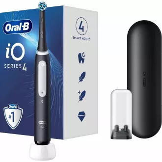 Oral-B iO4 Matt Black električna zobna ščetka, magnetna, časovnik, senzor pritiska, mobilna aplikacija, črna Oral-B iO4 Matt Black električna zobna ščetka, magnetna, časovnik, senzor pritiska, mobilna aplikacija, črna