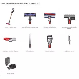 Dyson V10 Absolute (2022) palični sesalnik, 1600 W, brezžični, HEPA filter, nadzor moči