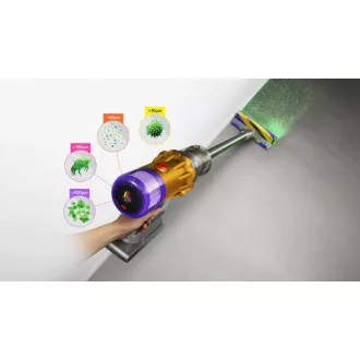 Dyson V12 Detect Slim Absolute 2023, brezžični sesalnik, tehnologija osvetlitve, 3 načini, LCD zaslon
