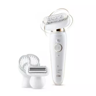 Braun Silk-épil 9 Flex SES 9030 3D epilator, vodoodporen, tehnologija SensoSmart, ergonomski ročaj, bela/zlata Braun Silk-épil 9 Flex SES 9030 3D epilator, vodoodporen, tehnologija SensoSmart, ergonomski ročaj, bela/zlata