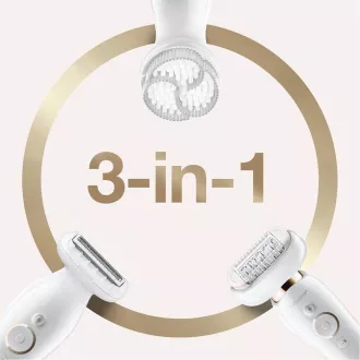 Braun Silk-épil 9 Flex SES 9030 3D epilator, vodoodporen, tehnologija SensoSmart, ergonomski ročaj, bela/zlata Braun Silk-épil 9 Flex SES 9030 3D epilator, vodoodporen, tehnologija SensoSmart, ergonomski ročaj, bela/zlata