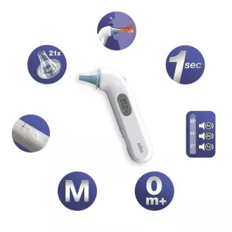 Braun IRT 3030 ThermoScan 3 otroški termometer, brezkontaktni, infrardeči, v ušesu