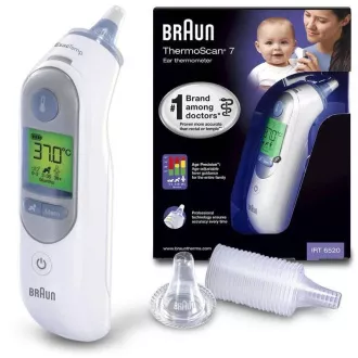 Braun IRT 6520 ThermoScan 7 brezkontaktni termometer, digitalni, ušesni, s pomnilnikom za 9 meritev