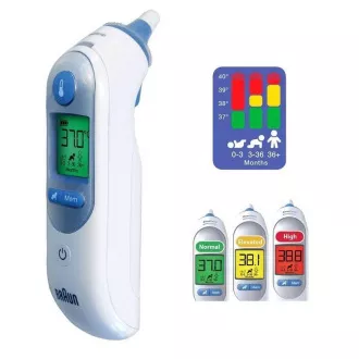 Braun IRT 6520 ThermoScan 7 brezkontaktni termometer, digitalni, ušesni, s pomnilnikom za 9 meritev