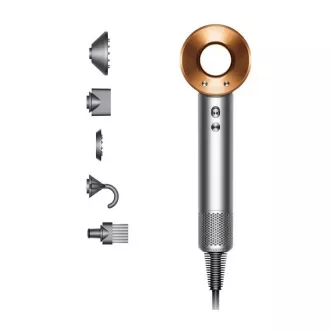 Sušilnik za lase Dyson Supersonic HD07, 1600 W, 3 hitrosti, 4 temperature, hitro segrevanje, srebrn/meden
