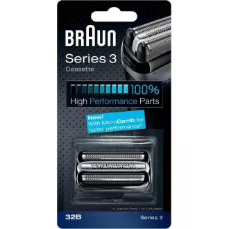 Braun CombiPack Series3 - 32B Folija za britje z mikro glavniki in blok rezil - Razpakirano