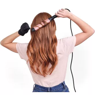 BaByliss C457E kodralnik, 6 stopenj moči, črna / roza zlata
