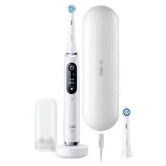Električna zobna ščetka Oral-B iO Series 9N, časovnik, senzor pritiska, 7 programov, umetna inteligenca, mobilna aplikacija, bela