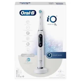 Električna zobna ščetka Oral-B iO Series 9N, časovnik, senzor pritiska, 7 programov, umetna inteligenca, mobilna aplikacija, bela