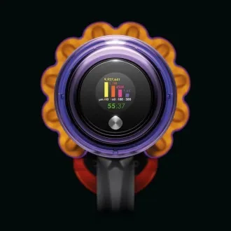 Dyson V15 Detect Absolute 2023, sesalnik, 14 ciklonov, 240 AW, filtriranje celotnega stroja, do 60 minut, rumena/siva