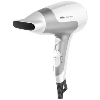Sušilnik za lase Braun Satin Hair 5 HD580, 2500 W, 2 hitrosti, 3 temperature, zanka za obešanje, bel