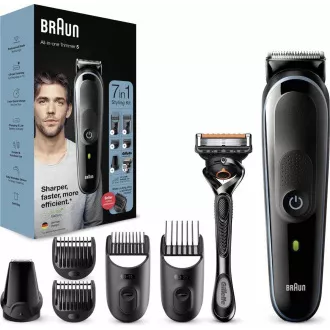 Braun Multigroomer 5 MGK5355 7v1 za striženje brade in las, 13-kratna nastavitev dolžine,   Gillette