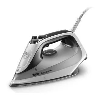 Braun SI7149WB Parni likalnik TexStyle 7 Pro, 2900 W, AntiDrip, samodejni izklop, škropljenje, črna / bela Braun SI7149WB Parni likalnik TexStyle 7 Pro, 2900 W, AntiDrip, samodejni izklop, škropljenje, črna / bela