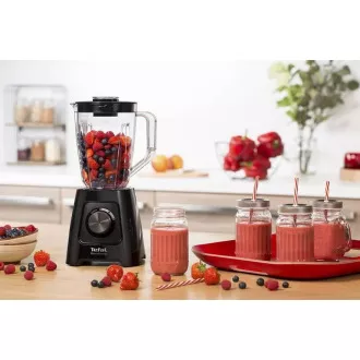 Tefal BL420838 Blendforce 2 namizni mešalnik, 600 W, 2 hitrosti, pulzna funkcija, drobljenje ledu, Smart Lock, črn
