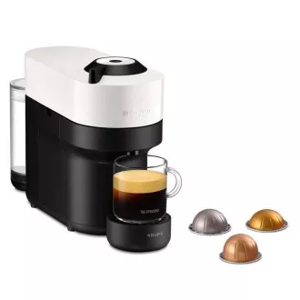 Krups Nespresso XN920110 Vertuo Pop aparat za kavo na kapsule, 1500 W, Wi-Fi. Bluetooth, 4 velikosti kave, bela - Razpakirano