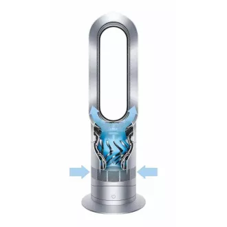 Ventilator Dyson Hot Cool AM09, talni ventilator, 2000 W, zaslon, brez ventilatorja, daljinski upravljalnik, bel in siv Ventilator Dyson Hot Cool AM09, talni ventilator, 2000 W, zaslon, brez ventilatorja, daljinski upravljalnik, bel in siv