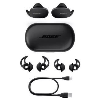 Bose QuietComfort Earbuds Brezžične slušalke, True Wireless, IPX4, upravljanje na dotik, tehnologija StayHear, črne