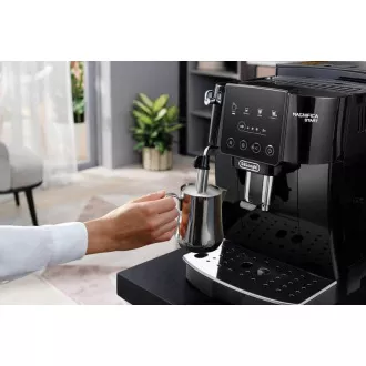 DeLonghi ECAM 220.21.B Magnifica Start avtomatski aparat za kavo, 1450 W, 15 barov, vgrajen mlinček, parna šoba, črn
