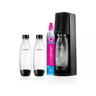 SodaStream Terra Black aparat za pripravo sode, mehanski, 2x 1l steklenica SodaStream Fuse, CO2 steklenica, črna SodaStream Terra Black aparat za pripravo sode, mehanski, 2x 1l steklenica SodaStream Fuse, CO2 steklenica, črna