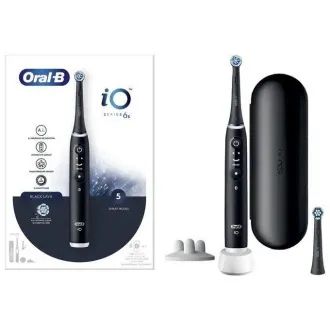 Električna zobna ščetka Oral-B iO Series 6s, časovnik, senzor pritiska, 5 programov, aplikacija Oral-B, črna Električna zobna ščetka Oral-B iO Series 6s, časovnik, senzor pritiska, 5 programov, aplikacija Oral-B, črna