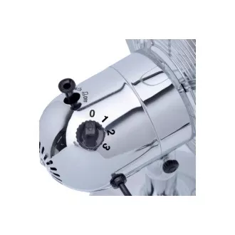 Orava SF-100 X namizni oscilacijski ventilator, 3 stopnje hitrosti, desno in levo nihanje, srebrn