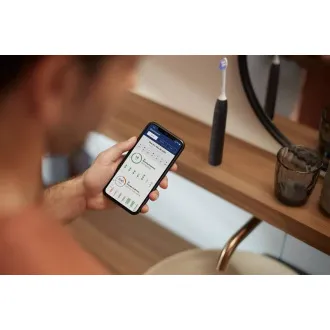 Philips Sonicare 6500 Gentle clean komplet električnih zobnih ščetk, 2 kosa, črna in bela
