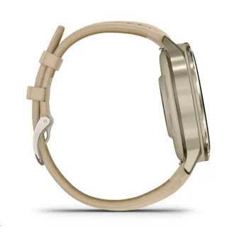 Garmin Venu 4 (41 mm) Zlati/beli silikonski trak in svetlo peščeni usnjeni trak, EU Garmin Venu 4 (41 mm) Zlati/beli silikonski trak in svetlo peščeni usnjeni trak, EU