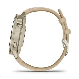 Garmin Venu 4 (41 mm) Zlati/beli silikonski trak in svetlo peščeni usnjeni trak, EU Garmin Venu 4 (41 mm) Zlati/beli silikonski trak in svetlo peščeni usnjeni trak, EU