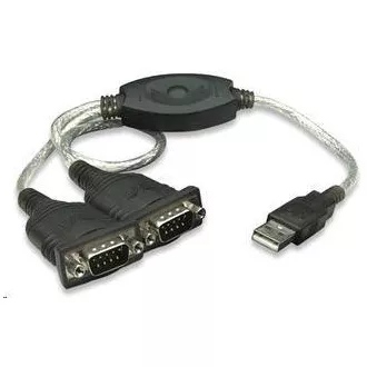 Pretvornik MANHATTAN iz USB v 2x serijska vrata (USB AM/DB9M(2), RS232) Pretvornik MANHATTAN iz USB v 2x serijska vrata (USB AM/DB9M(2), RS232)