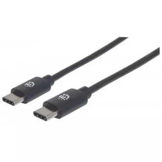 MANHATTAN Hitri kabel USB-C, tip C moški do tipa C moški, 3 m, črn