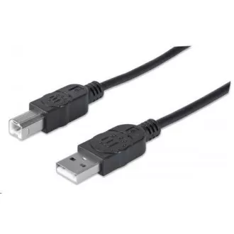 MANHATTAN Hitri kabel za naprave USB, moški tipa A do moškega tipa B, 0, 5 m, črn