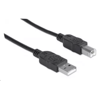 MANHATTAN Hitri kabel za naprave USB, moški tipa A do moškega tipa B, 0, 5 m, črn