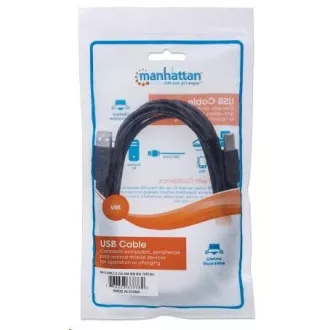 MANHATTAN Hitri kabel za naprave USB, moški tipa A do moškega tipa B, 0, 5 m, črn