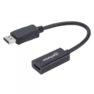 MANHATTAN Adapter, DisplayPort, DP-Male/HDMI-Female, črn