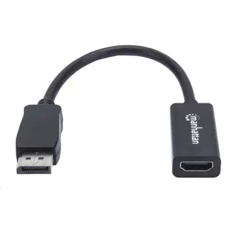MANHATTAN Adapter, DisplayPort, DP-Male/HDMI-Female, črn