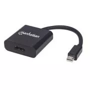 MANHATTAN Adapter mini DP na HDMI, aktiven, črn