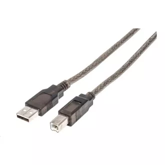 MANHATTAN Kabel USB-A do USB-B, 15 m, črn