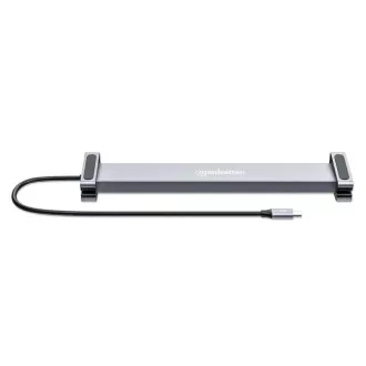 MANHATTAN Priključna postaja USB-C 10v1, 2xHDMI, 2xUSB-C, 3xUSB, 1xRJ45, bralnik kartic SD, siva MANHATTAN Priključna postaja USB-C 10v1, 2xHDMI, 2xUSB-C, 3xUSB, 1xRJ45, bralnik kartic SD, siva